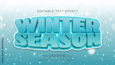 Winter, Ice & Snow Text Effects #1, 26xAI