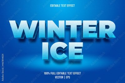 Winter, Ice & Snow Text Effects #1, 26xAI