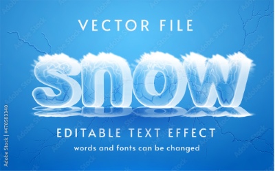 Winter, Ice & Snow Text Effects #1, 26xAI