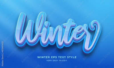 Winter, Ice & Snow Text Effects #1, 26xAI