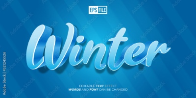 Winter, Ice & Snow Text Effects #1, 26xAI