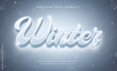 Winter, Ice & Snow Text Effects #1, 26xAI