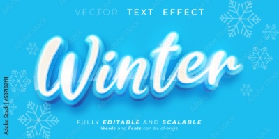 Winter, Ice & Snow Text Effects #1, 26xAI