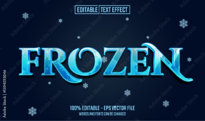 Winter, Ice & Snow Text Effects #2, 26xAI