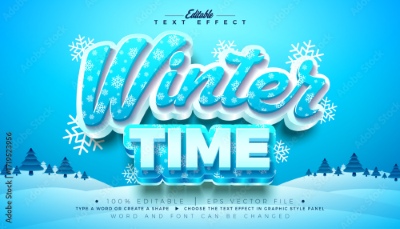 Winter, Ice & Snow Text Effects #2, 26xAI
