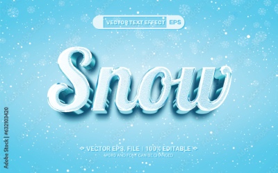 Winter, Ice & Snow Text Effects #2, 26xAI