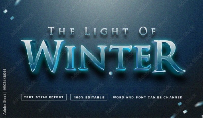 Winter, Ice & Snow Text Effects #2, 26xAI