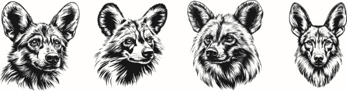 Hand Drawn Dog Vector Sketches #2, 25xAI