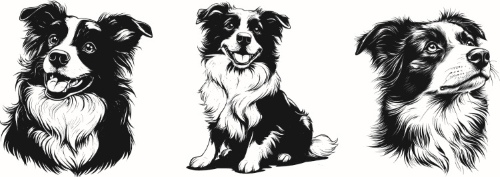 Hand Drawn Dog Vector Sketches #2, 25xAI