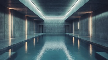 Empty Dark Spacious Interiors with Reflections 30xJPEG