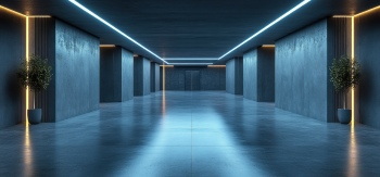 Empty Dark Spacious Interiors with Reflections 30xJPEG