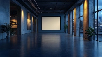 Empty Dark Spacious Interiors with Reflections 30xJPEG