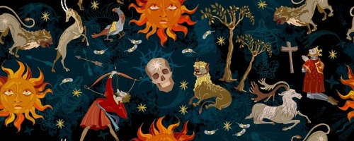 Astrology, Cosmos, Solar System, Horoscope Mystical Collection 24xAI