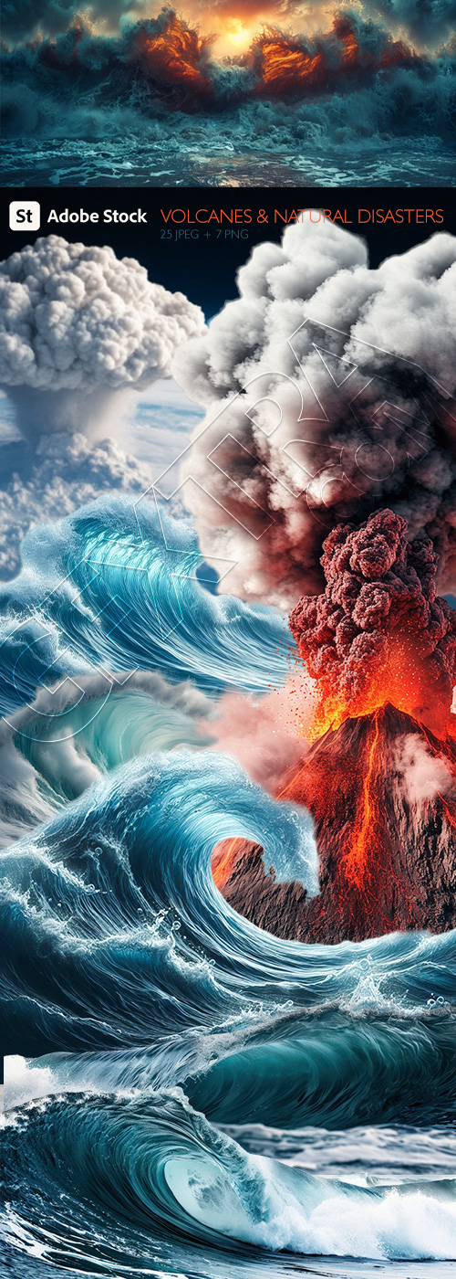 Volcanes & Natural Disasters, Tsunami 25xJPG, 7xPNG