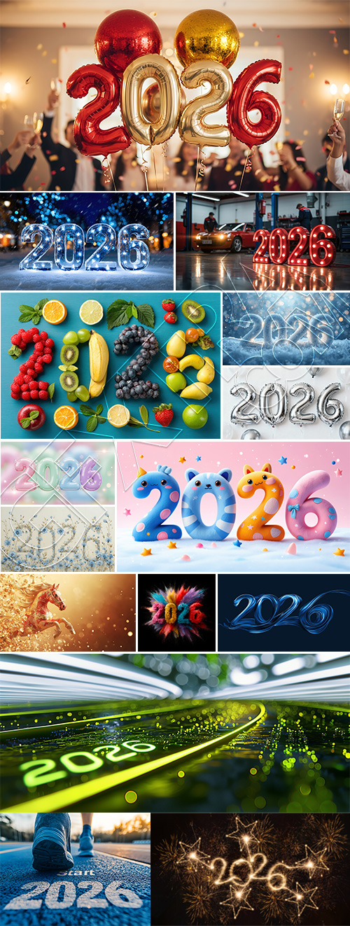 New Year 2026 Cool Backgrounds 34xJPEG