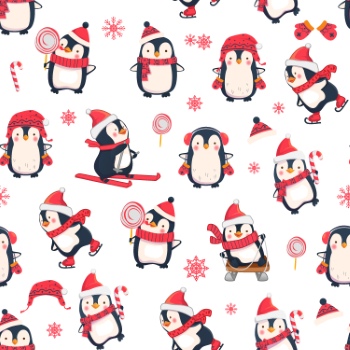 Xmas Seamless Patterns #1, 30xAI