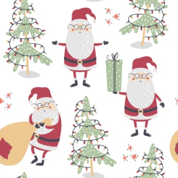 Xmas Seamless Patterns #1, 30xAI