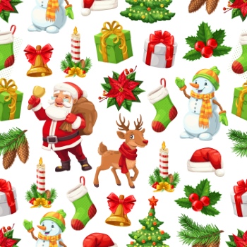 Xmas Seamless Patterns #1, 30xAI
