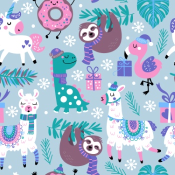 Xmas Seamless Patterns #1, 30xAI