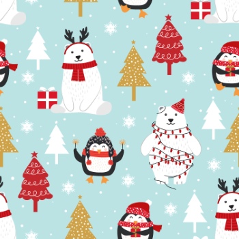 Xmas Seamless Patterns #1, 30xAI