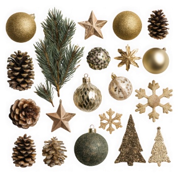 Christmass Tree & Pine Decorations 30xPNG