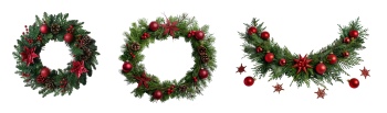 Christmass Tree & Pine Decorations 30xPNG