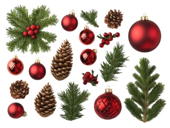 Christmass Tree & Pine Decorations 30xPNG