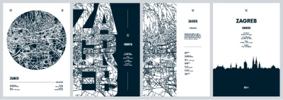 City Map, Silhouette, Skyline Poster Templates #3, 25xAI City Map, Silhouette, Skyline Poster Templates #3, 25xAI