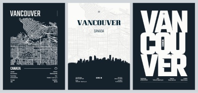 City Map, Silhouette, Skyline Poster Templates #3, 25xAI City Map, Silhouette, Skyline Poster Templates #3, 25xAI