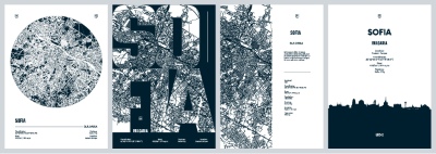 City Map, Silhouette, Skyline Poster Templates #3, 25xAI City Map, Silhouette, Skyline Poster Templates #3, 25xAI