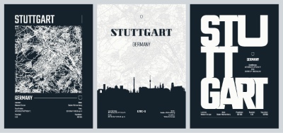 City Map, Silhouette, Skyline Poster Templates #4, 25xAI City Map, Silhouette, Skyline Poster Templates #4, 25xAI