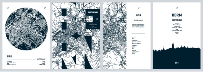 City Map, Silhouette, Skyline Poster Templates #4, 25xAI City Map, Silhouette, Skyline Poster Templates #4, 25xAI