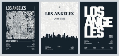 City Map, Silhouette, Skyline Poster Templates #4, 25xAI City Map, Silhouette, Skyline Poster Templates #4, 25xAI
