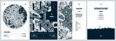 City Map, Silhouette, Skyline Poster Templates #4, 25xAI City Map, Silhouette, Skyline Poster Templates #4, 25xAI