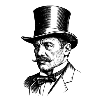 Vintage Engraving Style Gentleman 29xAI