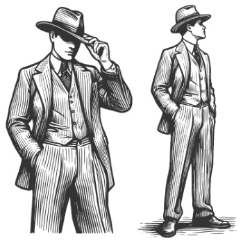 Vintage Engraving Style Gentleman 29xAI