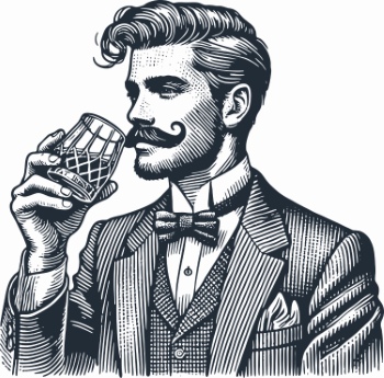 Vintage Engraving Style Gentleman 29xAI