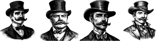 Vintage Engraving Style Gentleman 29xAI