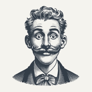 Vintage Engraving Style Gentleman 29xAI