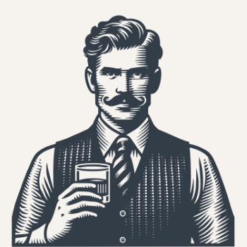 Vintage Engraving Style Gentleman 29xAI