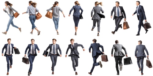 Running Business People 29xPNG