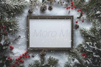 35 Christmas Frame Mockups PSD PNG