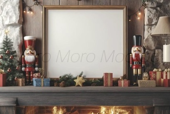 35 Christmas Frame Mockups PSD PNG
