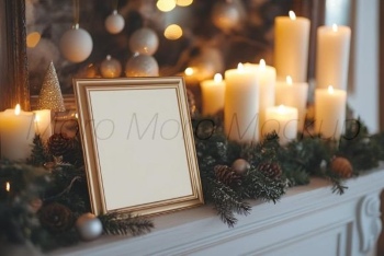 35 Christmas Frame Mockups PSD PNG