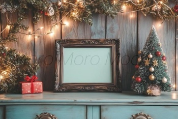 35 Christmas Frame Mockups PSD PNG