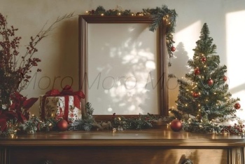35 Christmas Frame Mockups PSD PNG