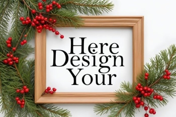 35 Christmas Frame Mockups PSD PNG