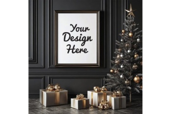 35 Christmas Frame Mockups PSD PNG