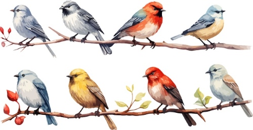 Birds #1, 29xPNG, 2xAI