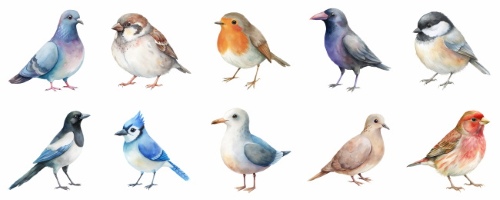Birds #1, 29xPNG, 2xAI